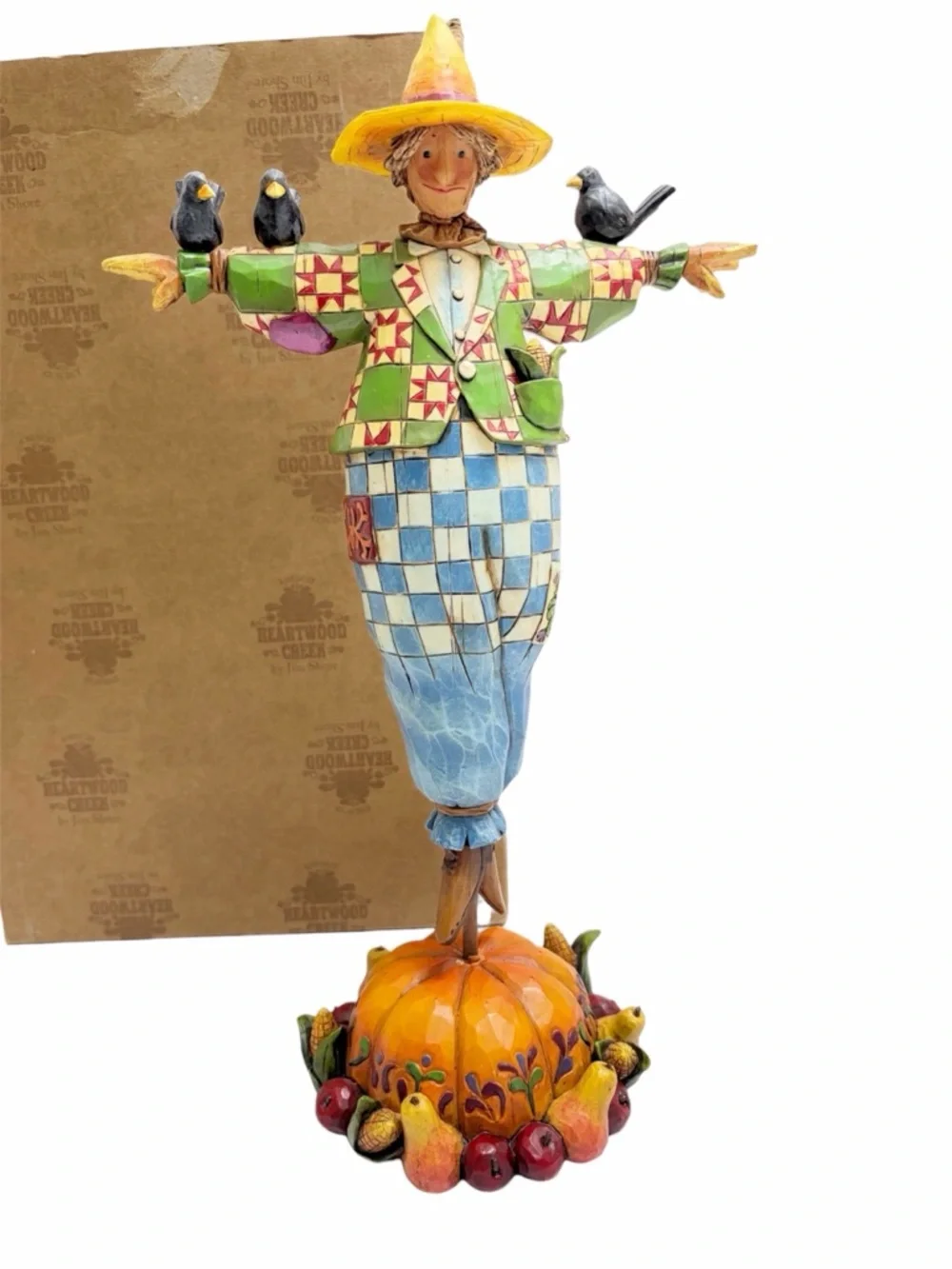 Jim Shore | Keeping Watch Scarecrow Pumpkin Crow Fall Figurine Original Box